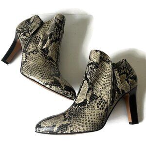 Franco Sarto snakeskin booties